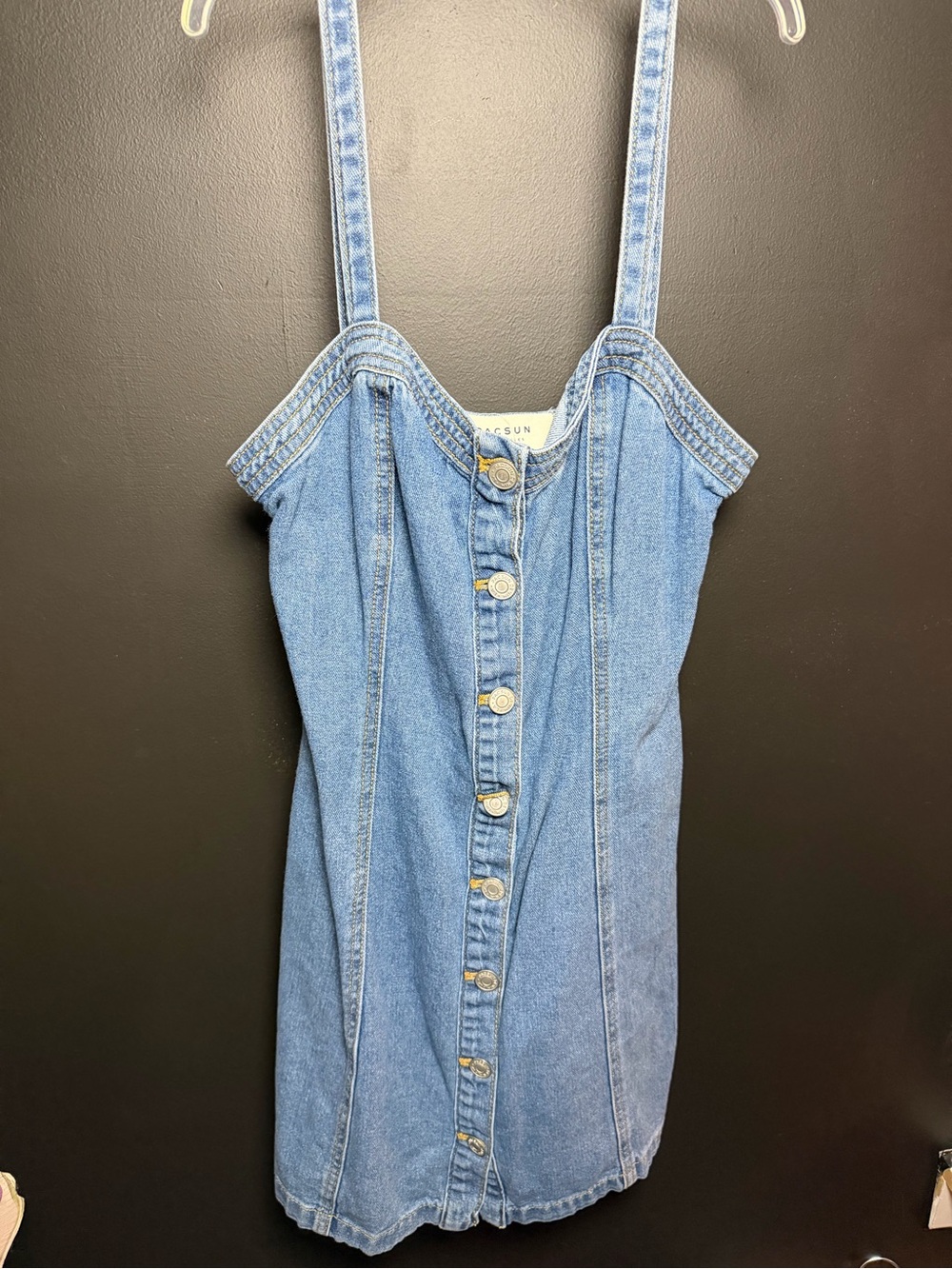 PacSun Denim Button-Front Mini Dress